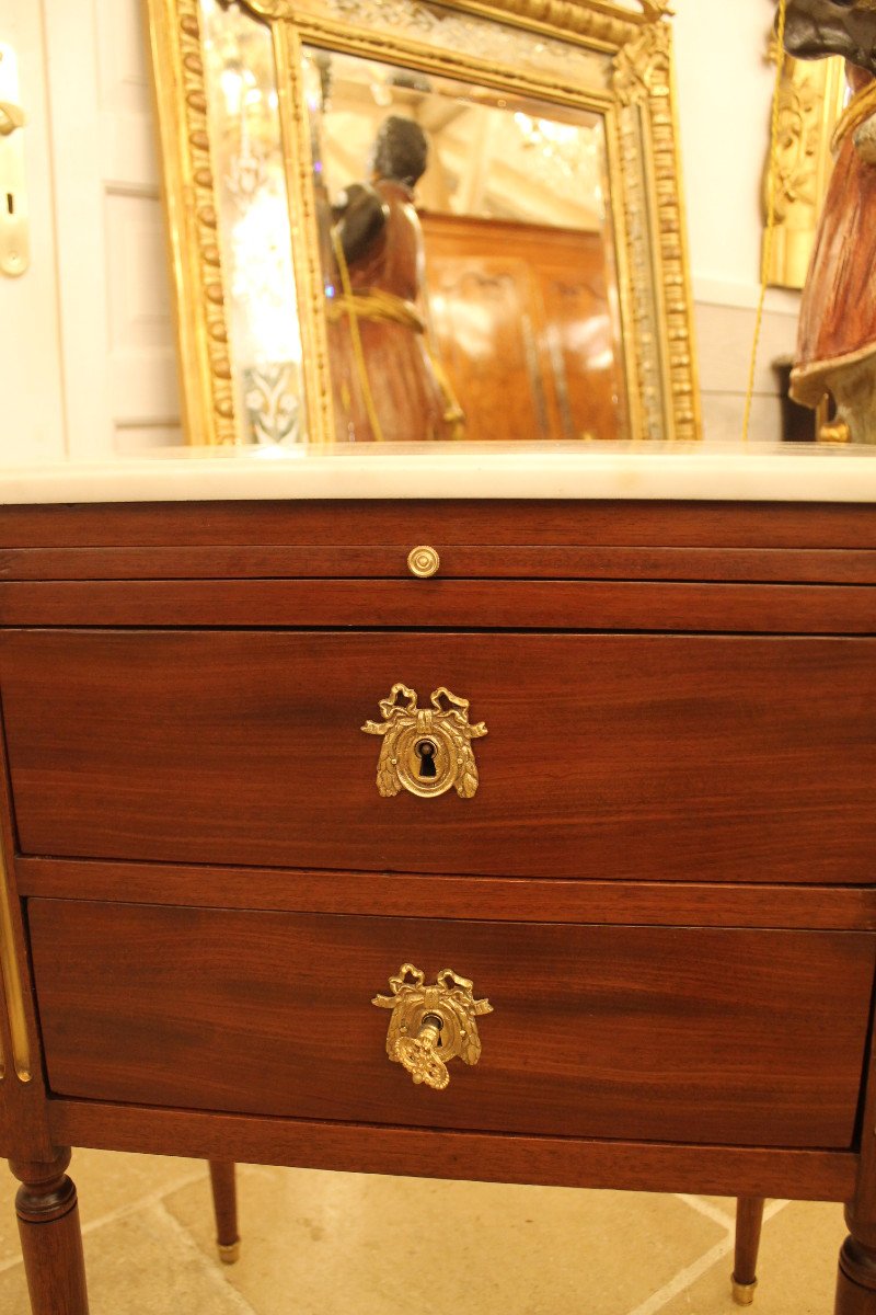 Table Chiffonnière de style Louis XVI En Acajou, Epoque XIXe siècle-photo-4