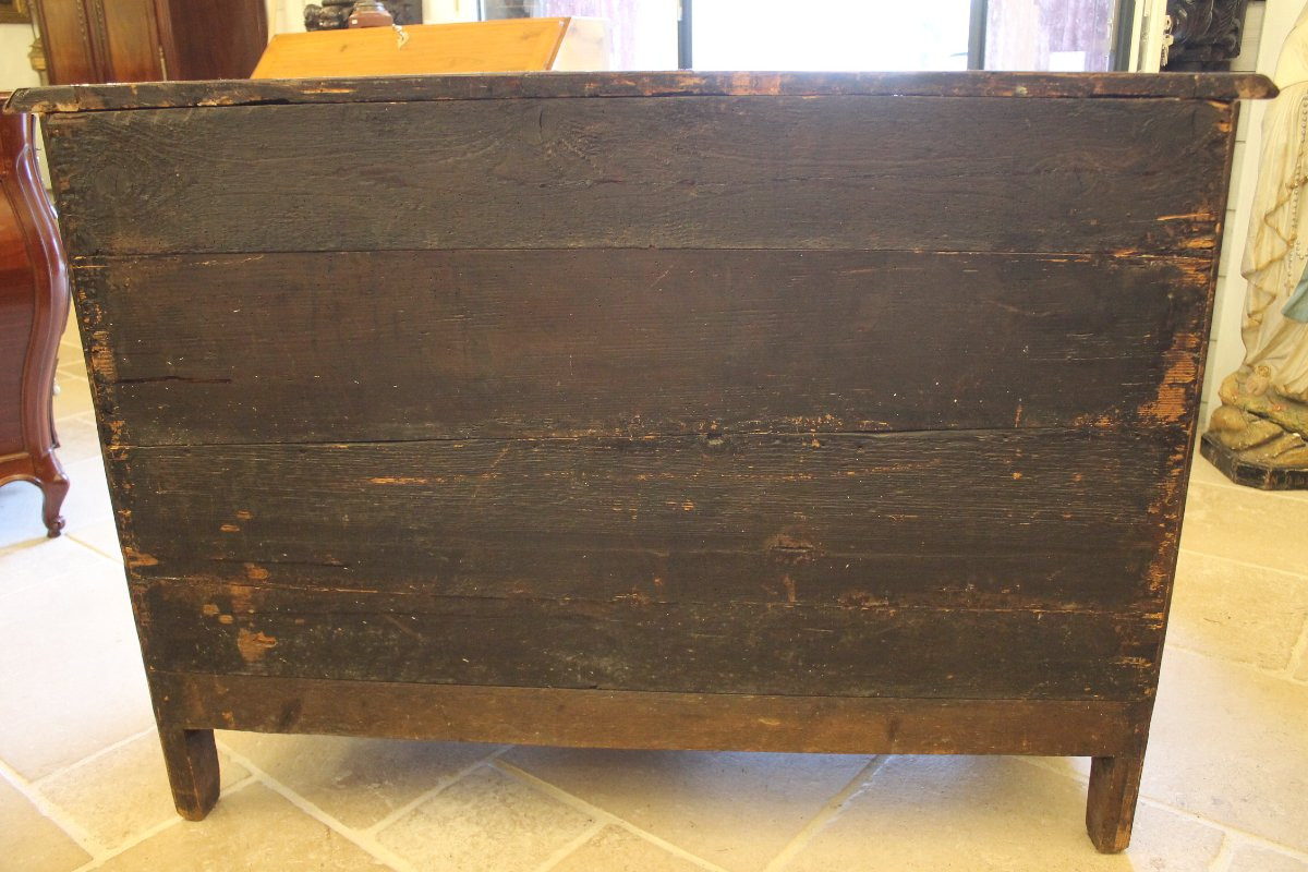 Louis XIV Chest Of Drawers Inlaid With Rosewood, Bronzes With Crowned R-photo-3