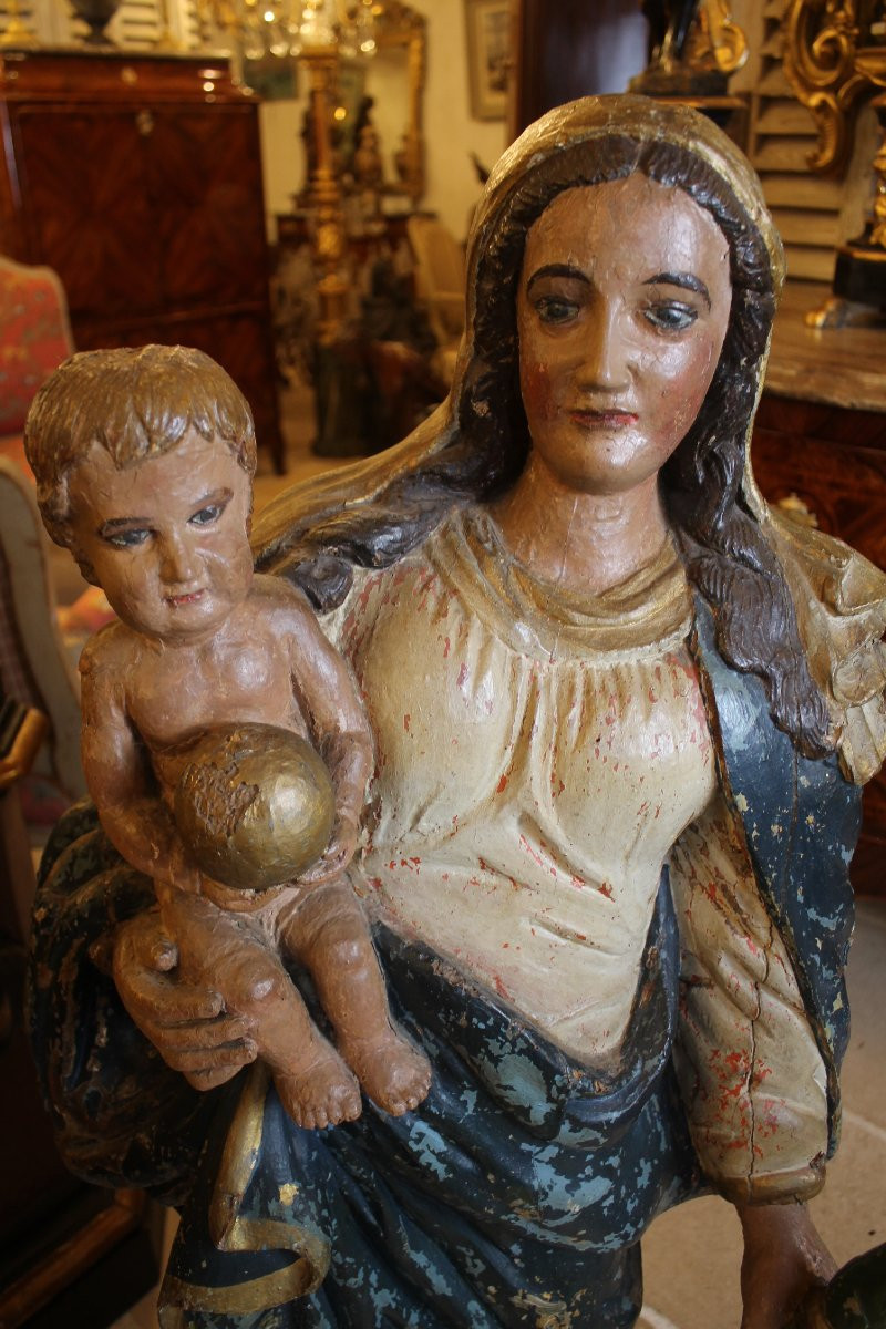 Grande Vierge à l'Enfant, époque XVIIIe-photo-4