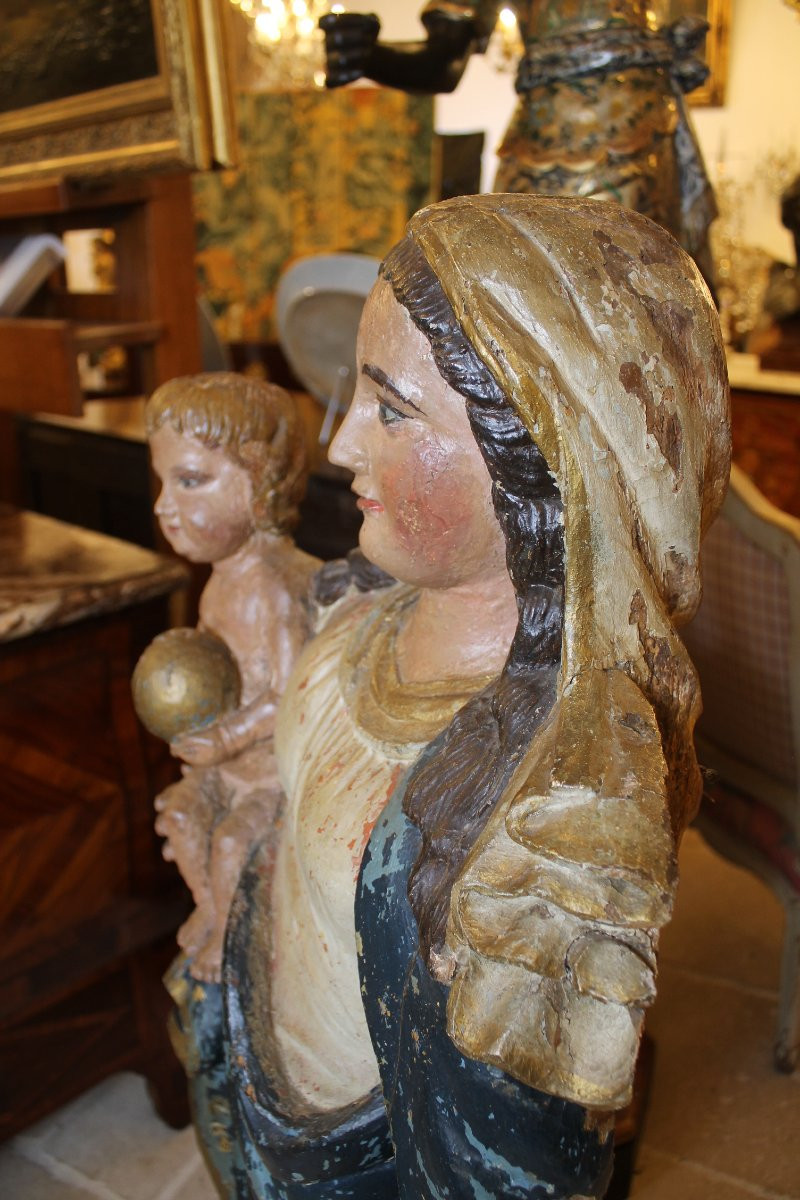 Grande Vierge à l'Enfant, époque XVIIIe-photo-1