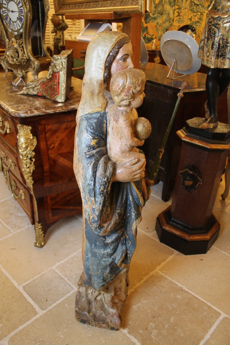 Grande Vierge à l'Enfant, époque XVIIIe-photo-3