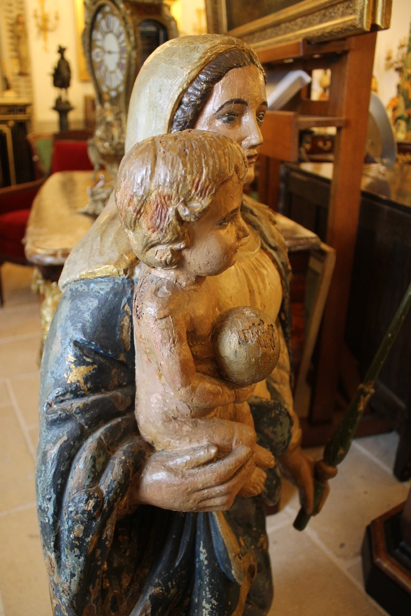 Grande Vierge à l'Enfant, époque XVIIIe-photo-5