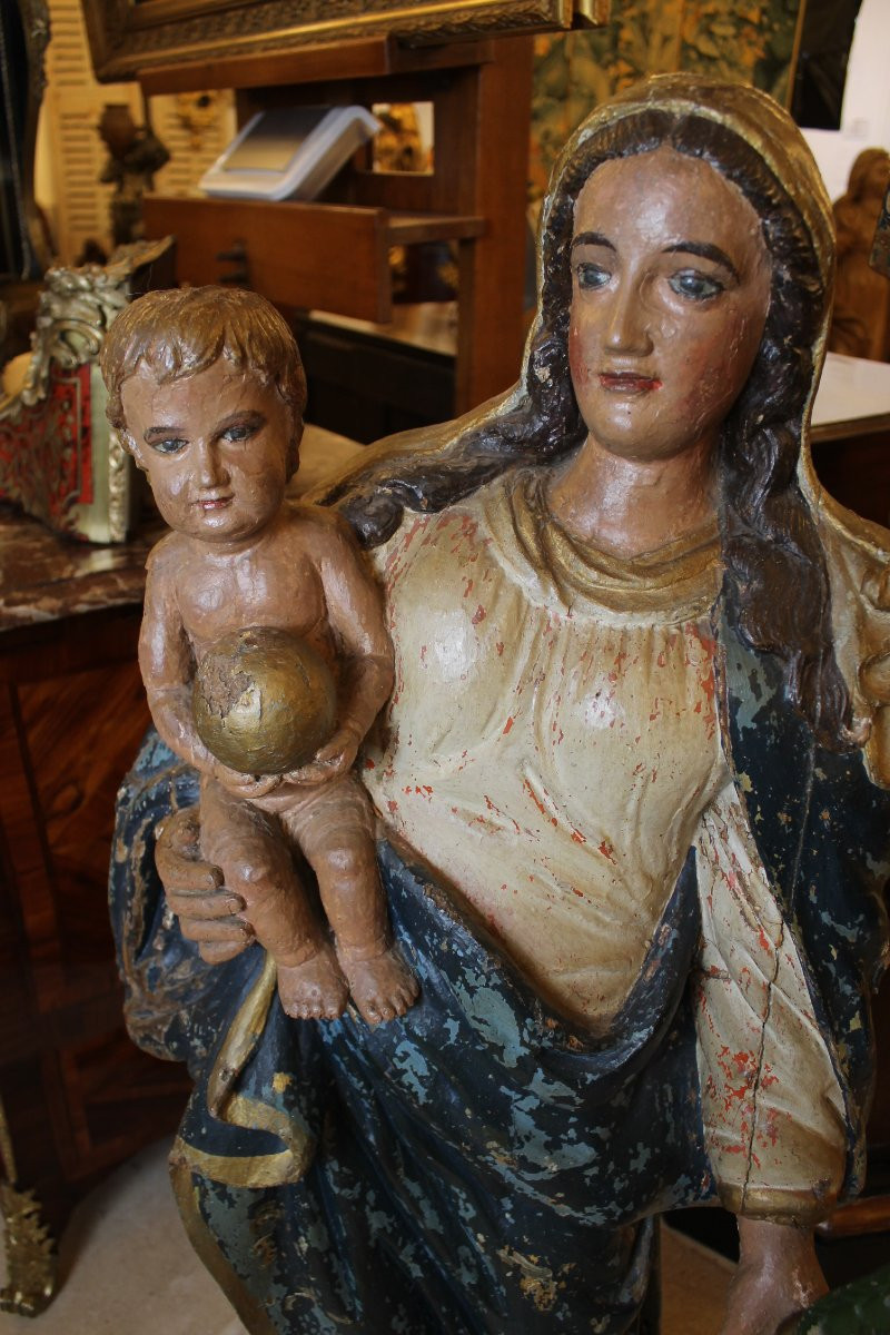 Grande Vierge à l'Enfant, époque XVIIIe-photo-7