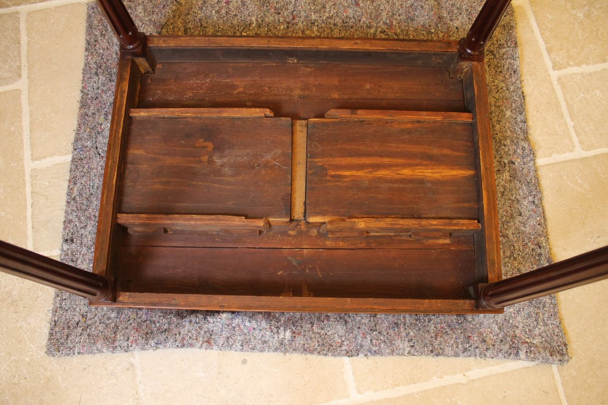 Table tric trac en acajou massif, Nantes, époque Louis XVI-photo-4
