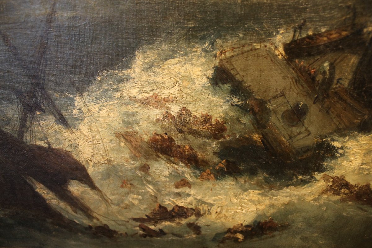 Foneche, André (1851–1942) – Shipwreck Scene-photo-2