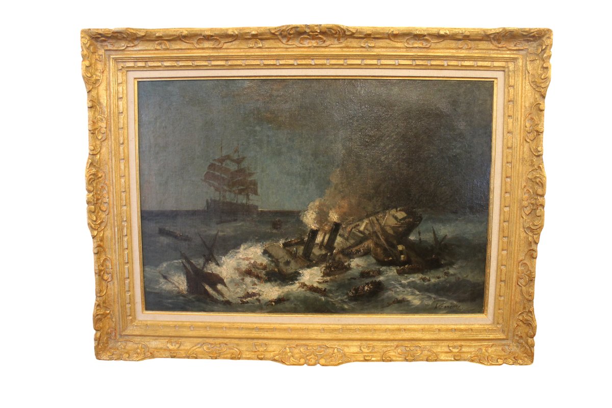 Foneche, André (1851–1942) – Shipwreck Scene