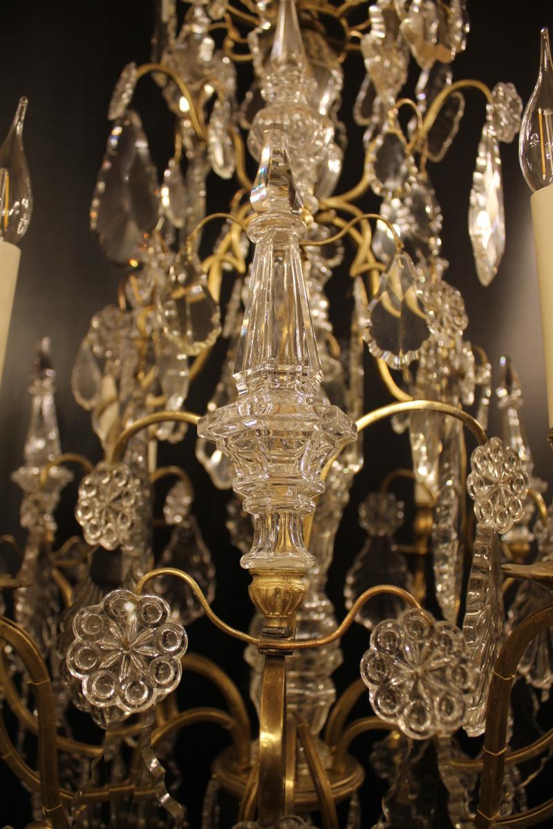 Lustre Cage Louis XV à Neuf Lumières , époque XVIIIème Siècle-photo-4