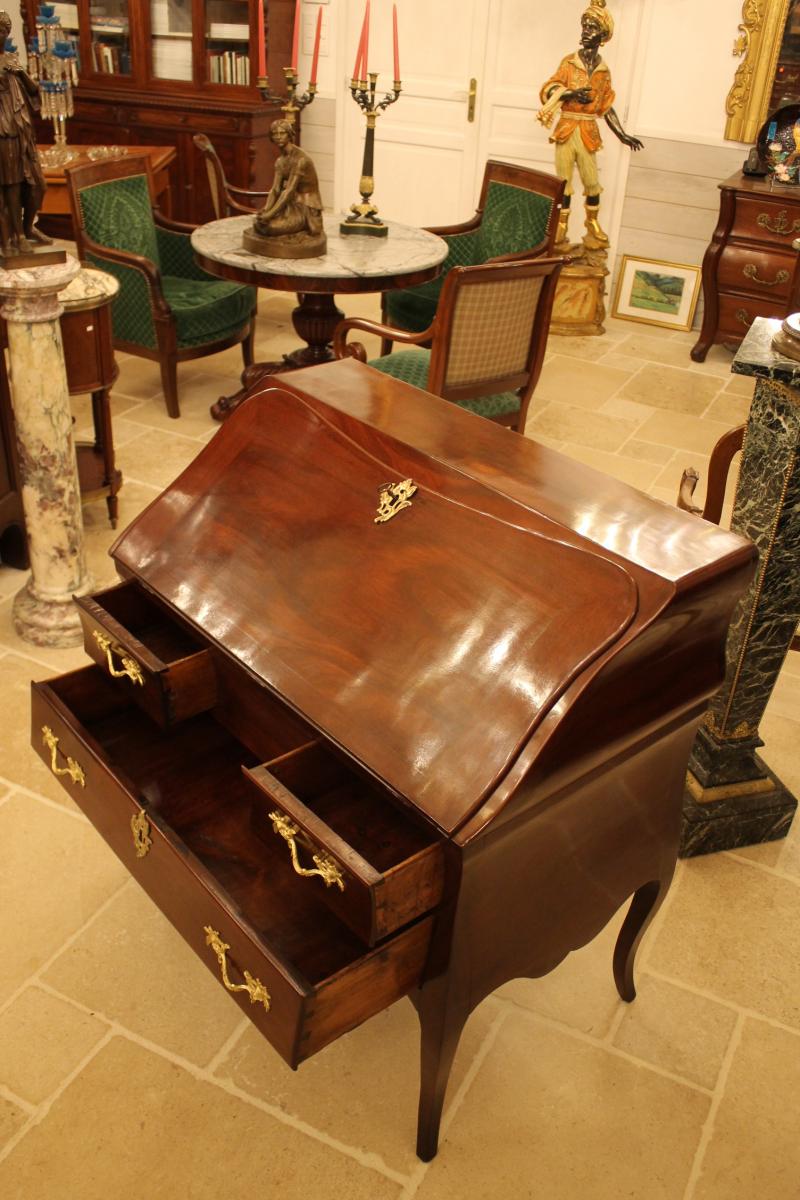 Massive Mahogany Slope Office, Louis XV Period-photo-1