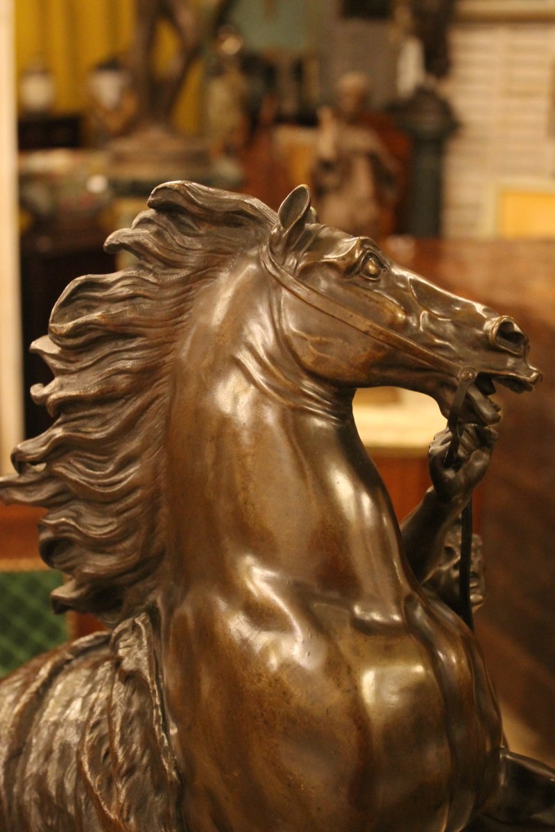 Cheval De Marly, Important Bronze d'Après Guillaume Coustou-photo-7