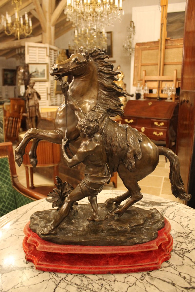 Cheval De Marly, Important Bronze d'Après Guillaume Coustou