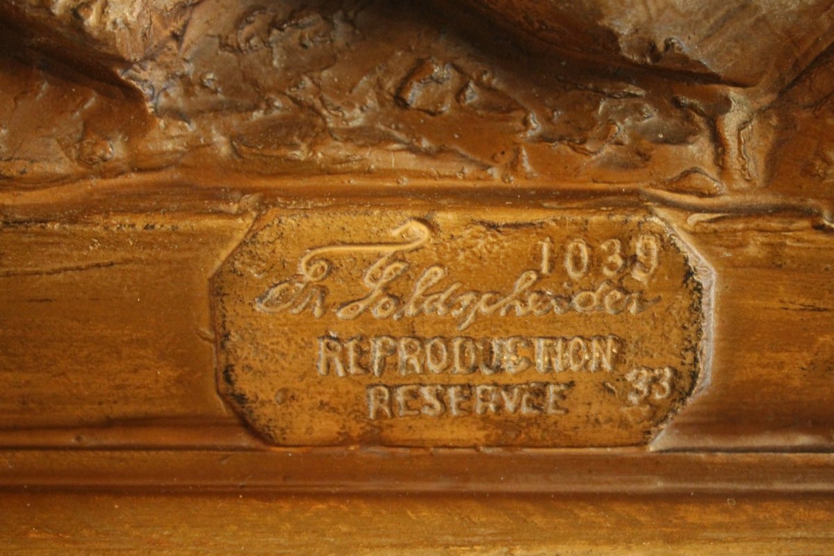 Goldscheider, Importante Jardinière En Terre Cuite, Fin XIXème Siècle-photo-6