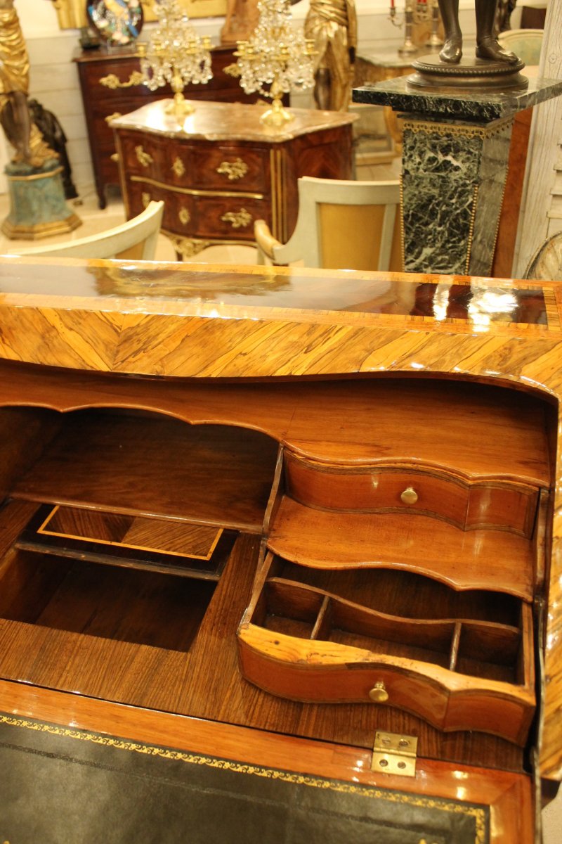 Inlaid Slope Desk, Work From Dauphiné, Louis XV Period-photo-1