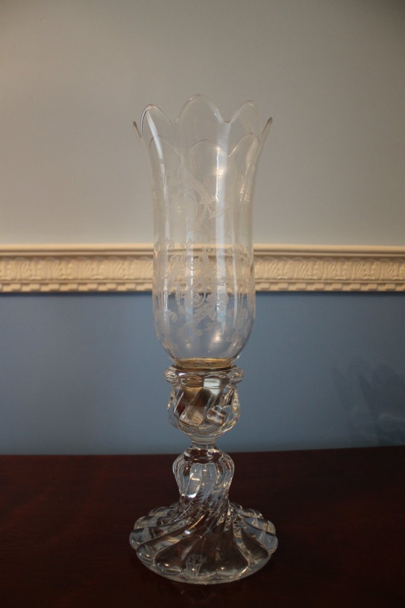 Baccarat Crystal Candle Holder-photo-2