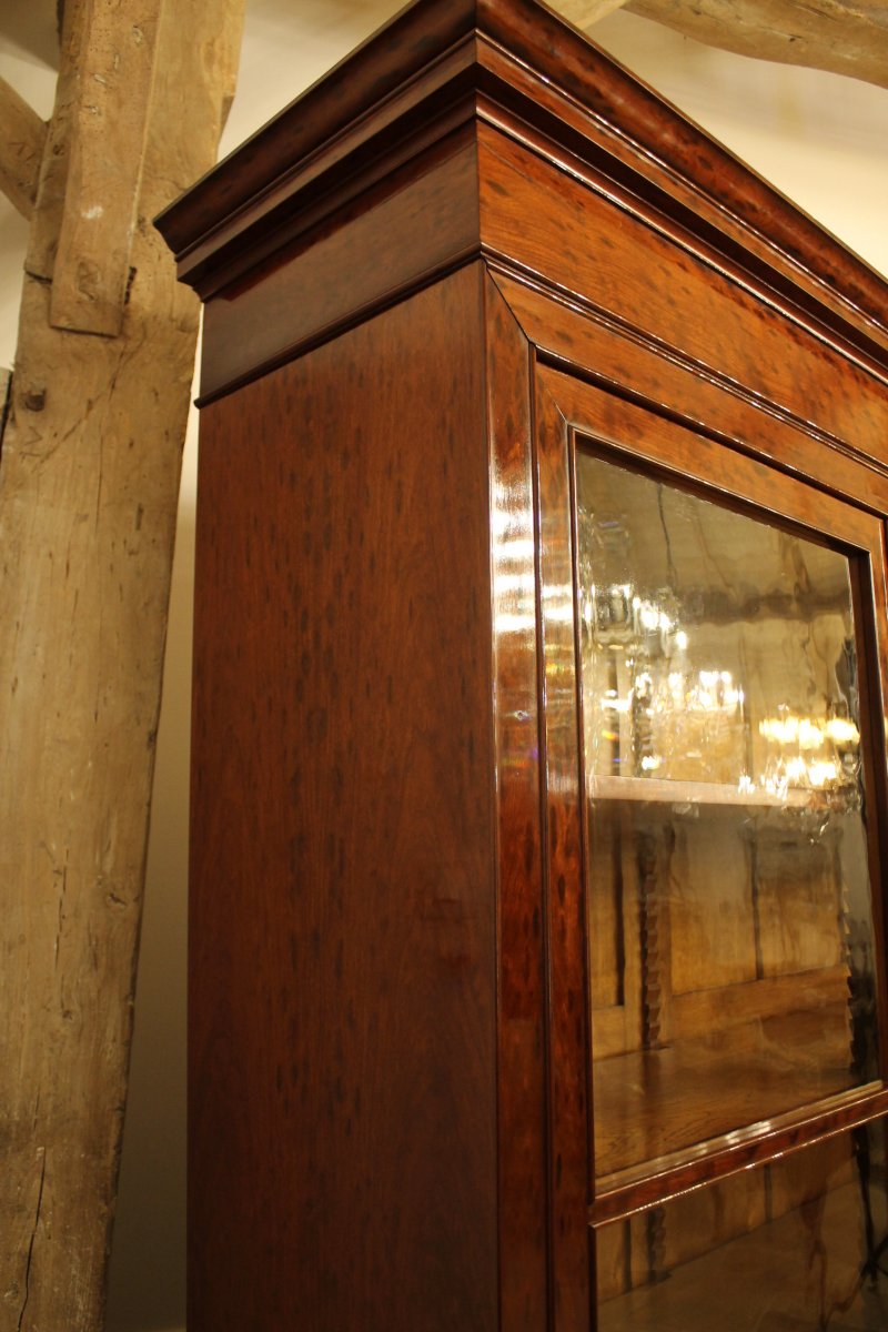 Bibliothèque En Acajou à Trois Portes, époque Napoléon III.-photo-1
