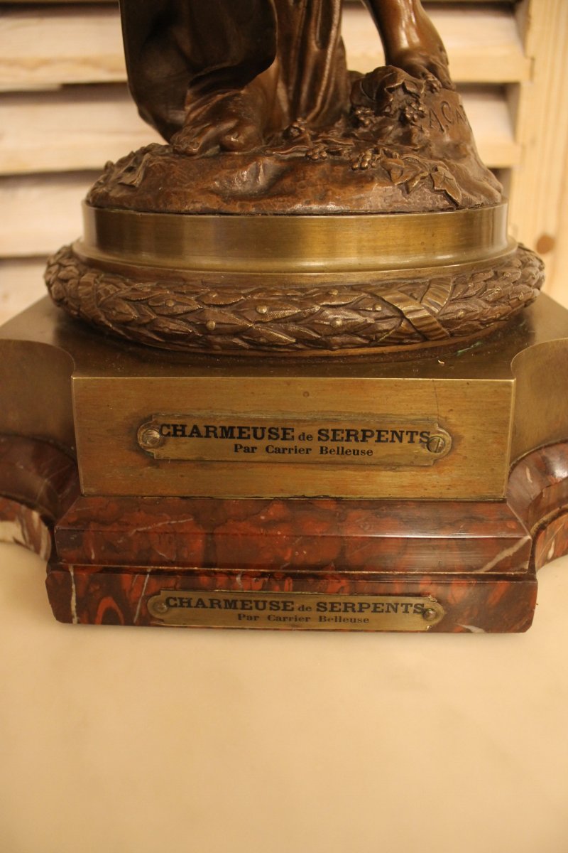 Carrier Belleuse Albert-ernest (1824-1887) - La Charmeuse De Serpents-photo-1