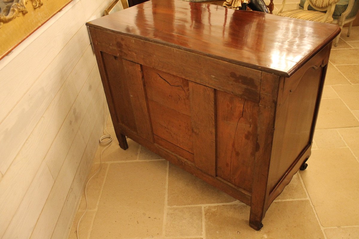 Commode De Port Nantaise Louis XV En Acajou Massif-photo-7