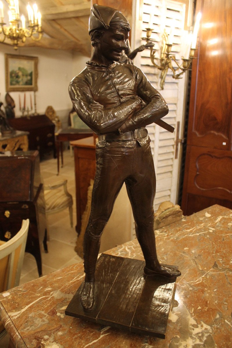 Harlequin - Bronze By René De Saint-marceaux (1845-1915)-photo-2
