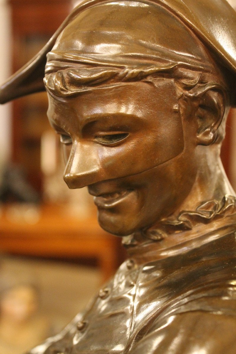 Harlequin - Bronze By René De Saint-marceaux (1845-1915)-photo-2