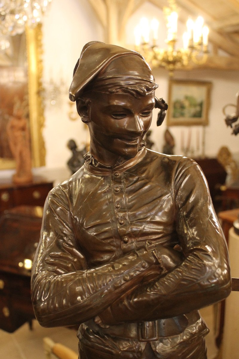 Harlequin - Bronze By René De Saint-marceaux (1845-1915)-photo-5