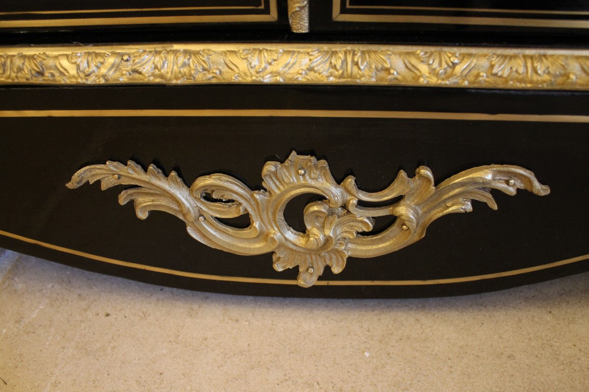 Meuble d'Appui En Marqueterie Boulle à Deux Portes, époque Napoléon III-photo-5