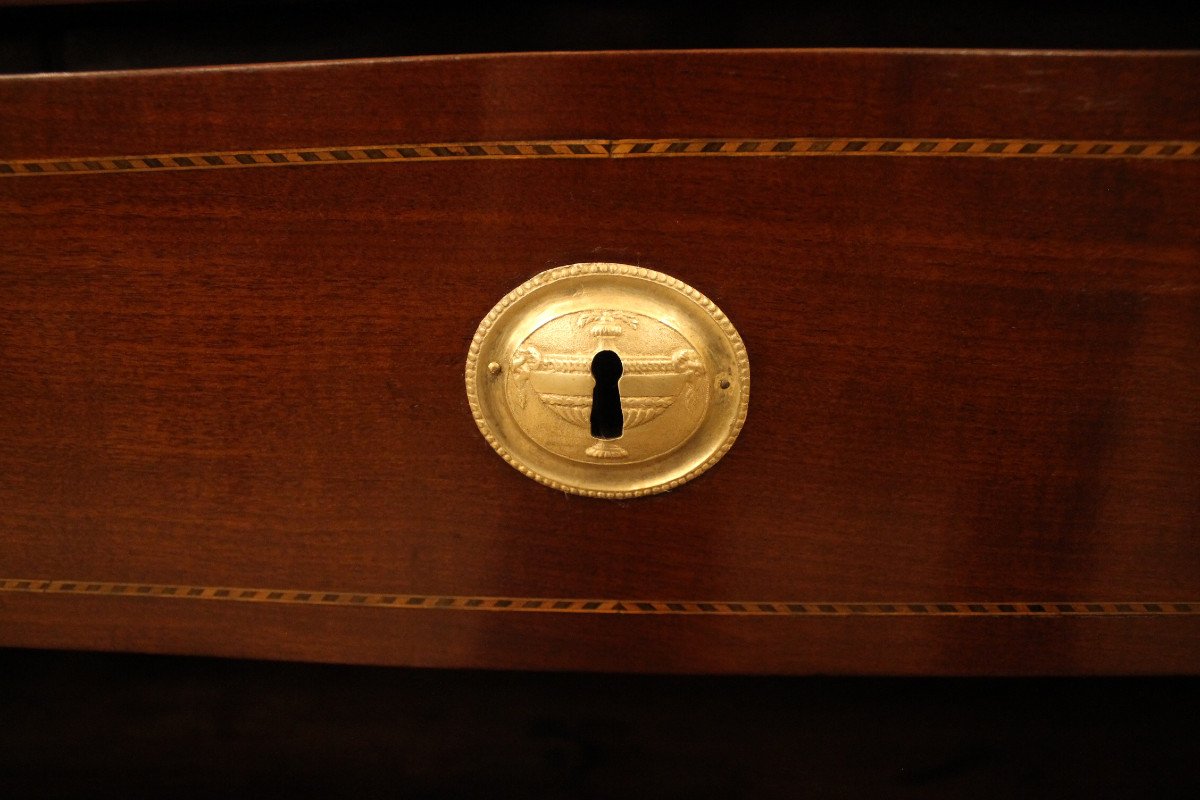 Louis XVI Commode In Solid Mahogany, Bordeaux, XVIIIth Century-photo-2
