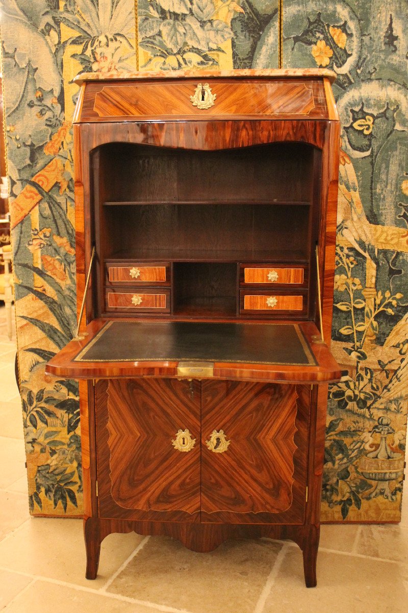 Small Louis XV Secretary Stamped Louis Noël Malle-photo-2