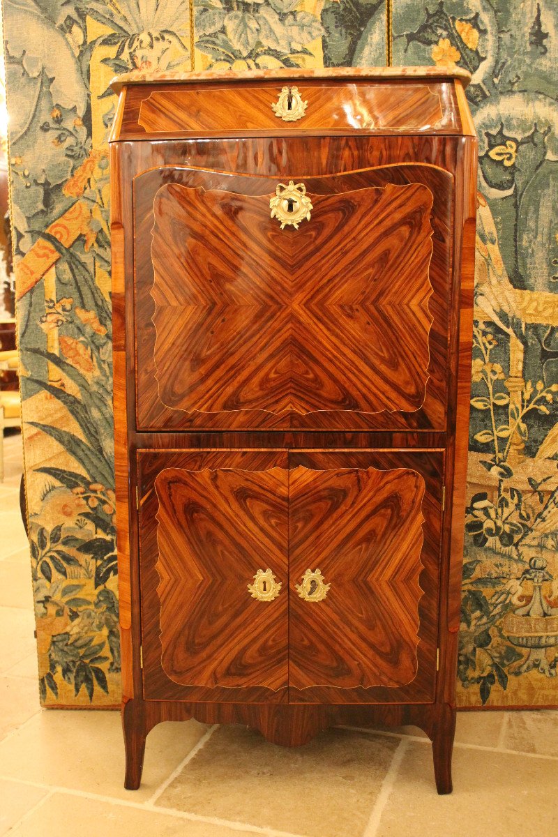 Small Louis XV Secretary Stamped Louis Noël Malle