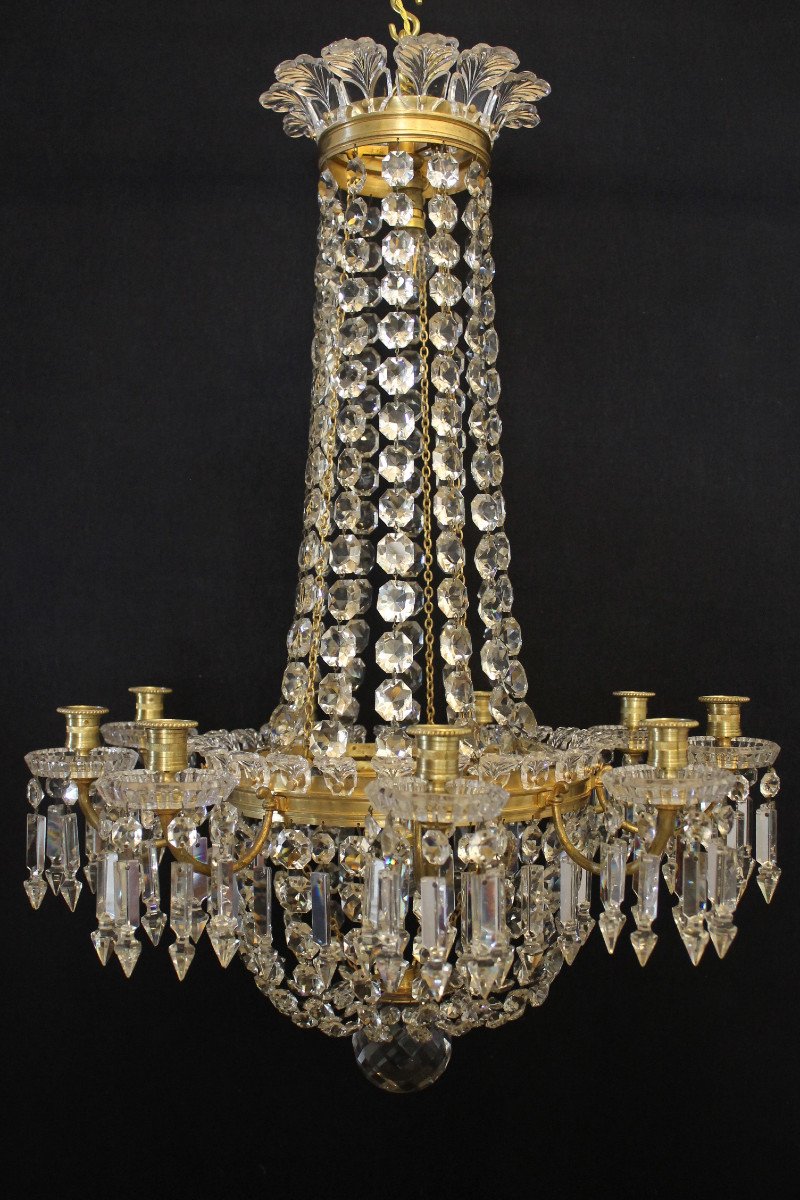 Baccarat - Crystal Hot Air Balloon Chandelier, Late 19th Century-photo-2