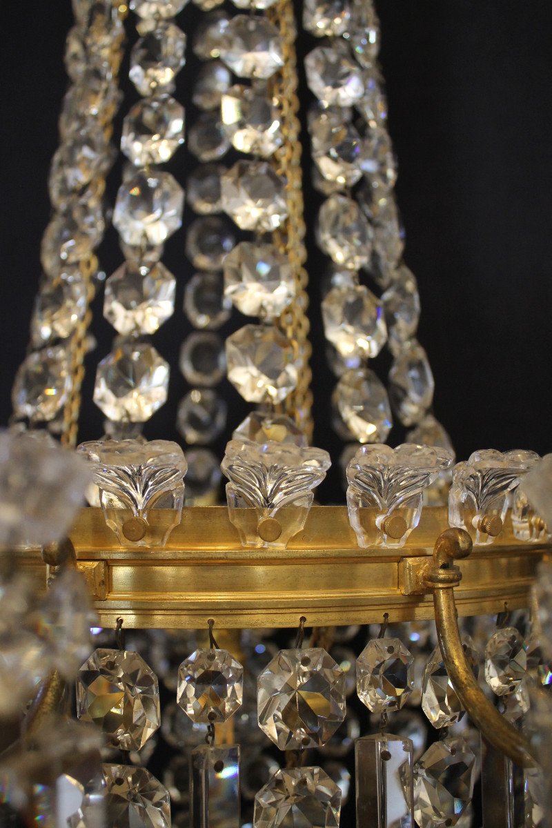 Baccarat - Crystal Hot Air Balloon Chandelier, Late 19th Century-photo-1