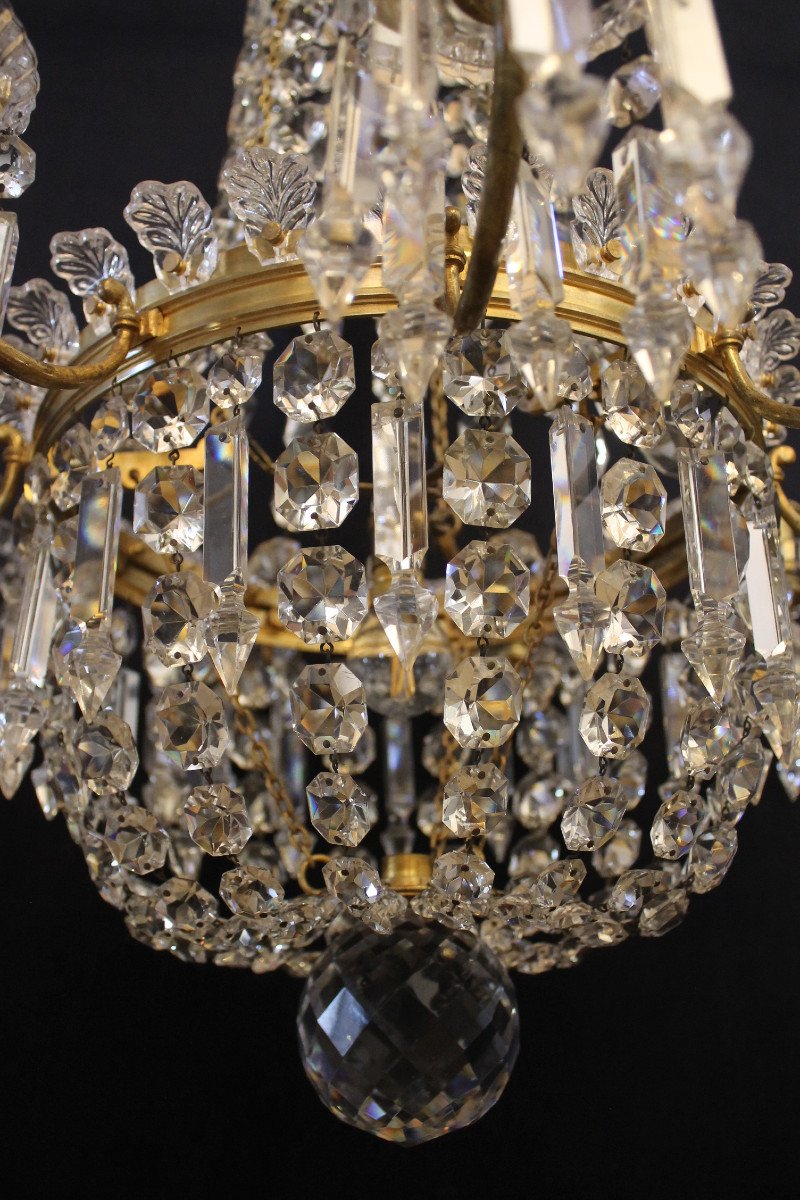 Baccarat - Crystal Hot Air Balloon Chandelier, Late 19th Century-photo-7