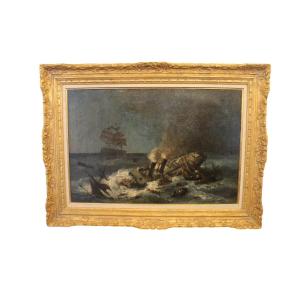 Foneche, André (1851–1942) – Shipwreck Scene