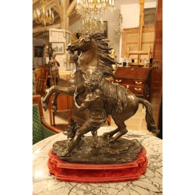 Cheval De Marly, Important Bronze d'Après Guillaume Coustou