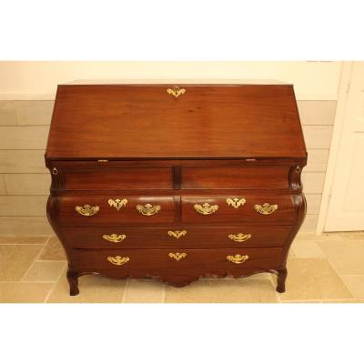 Bordeaux Scriban In Solid Mahogany, Louis XV Period