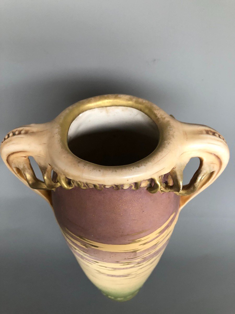 Porcelain Vase - Amphora - Rstk Teplitz Turn - Bohemia - Austria-photo-3