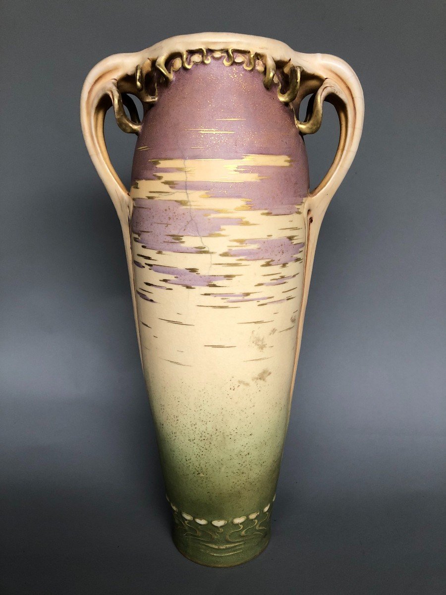 Porcelain Vase - Amphora - Rstk Teplitz Turn - Bohemia - Austria-photo-5