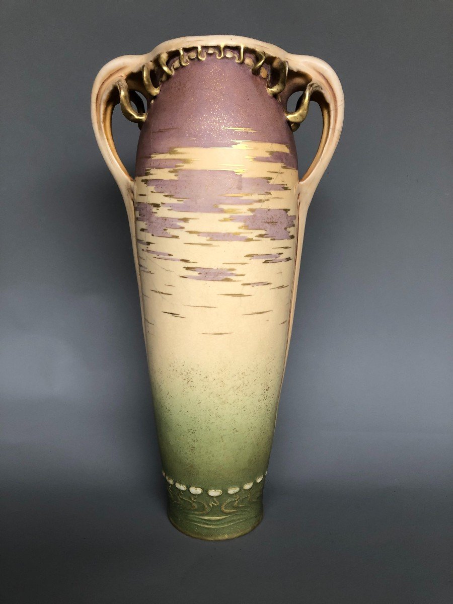 Porcelain Vase - Amphora - Rstk Teplitz Turn - Bohemia - Austria