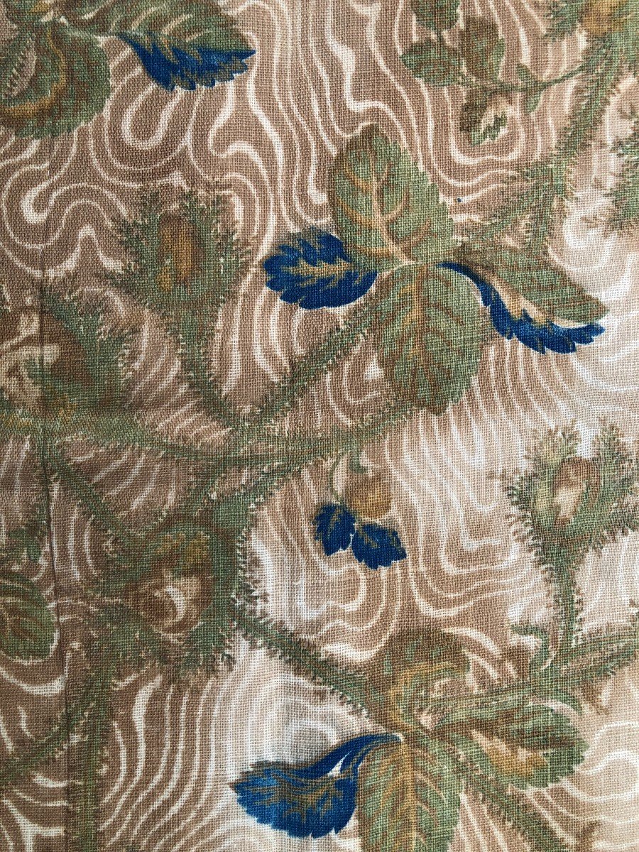 Ancien Kalamkari Ou Ghalamkar Iranien - Tissu XIXème - Art Islamique Qajar-photo-2