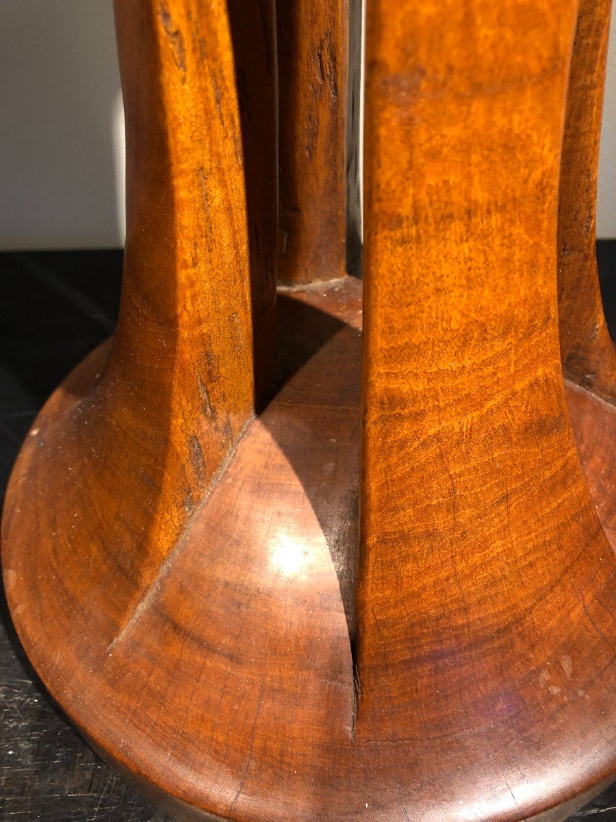 Exotic Wood Bolster Early 20th Century-photo-3