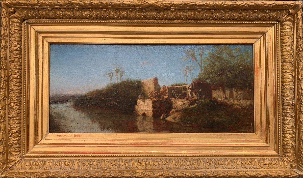 Etienne Billet (1821-1888) - The Rest Of The Caravan - Hsp Orientalist - 19th Century-photo-2