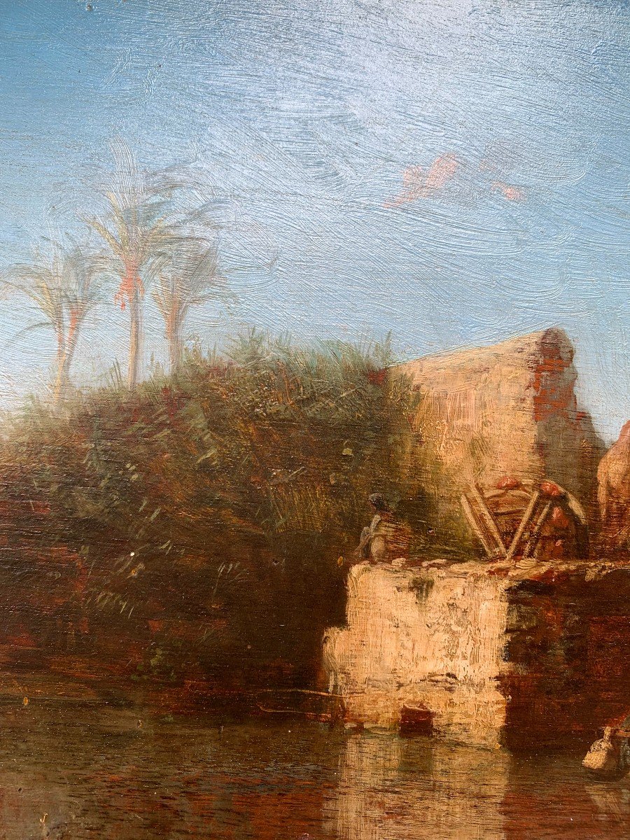 Etienne Billet (1821-1888) - The Rest Of The Caravan - Hsp Orientalist - 19th Century-photo-1