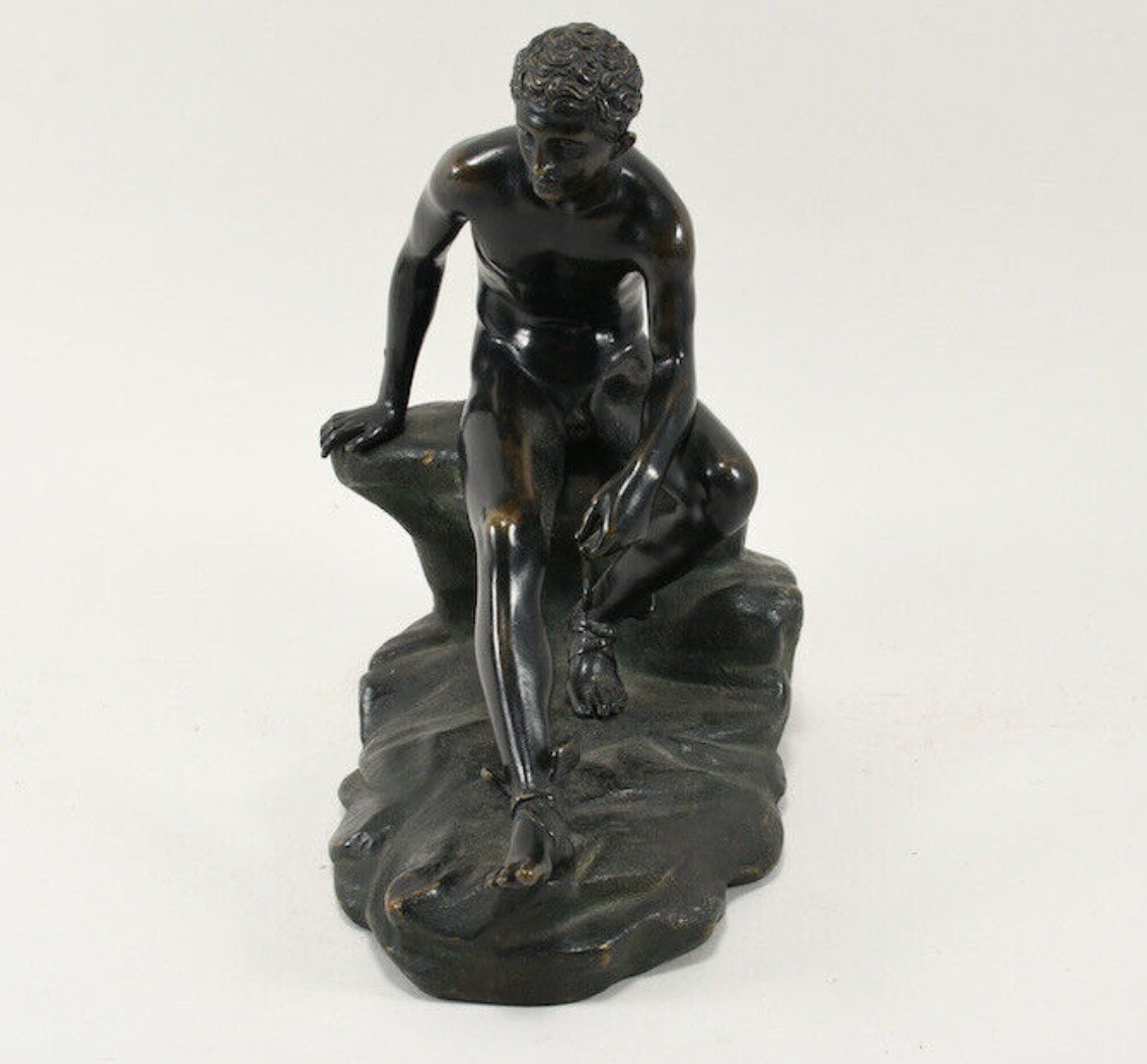 Bronze From The Italian Grand Tour - Mercury Or Seated Hermes - 19th Century - Fonderia Sommer Napoli-photo-1