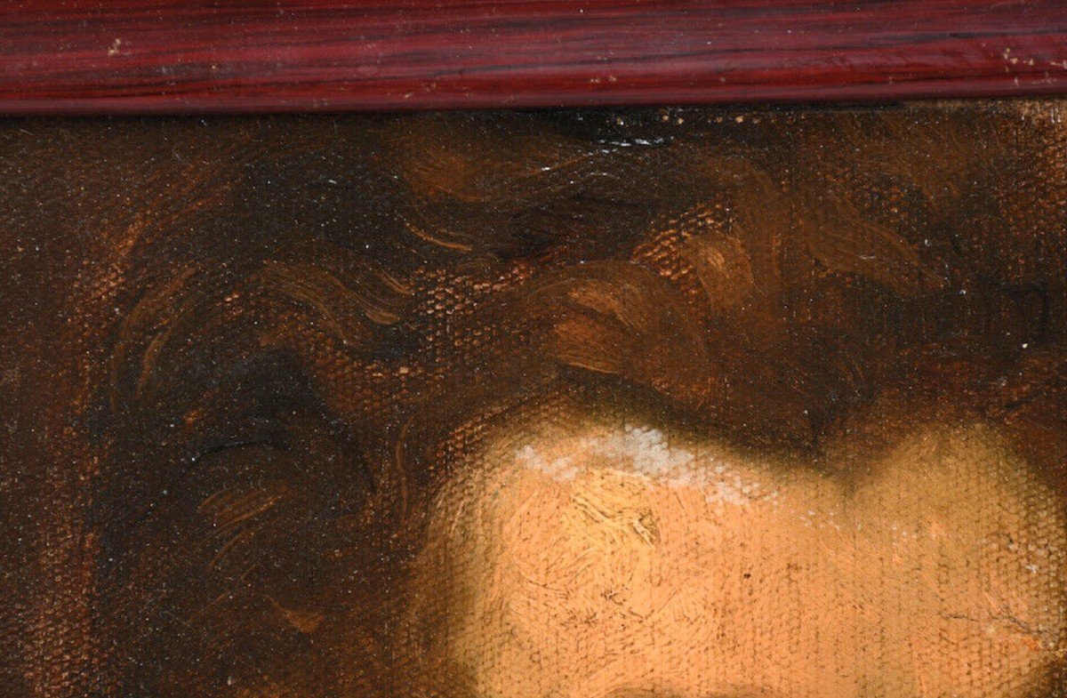Oil On Canvas - Portrait Of A Man Late 19th Century -photo-1