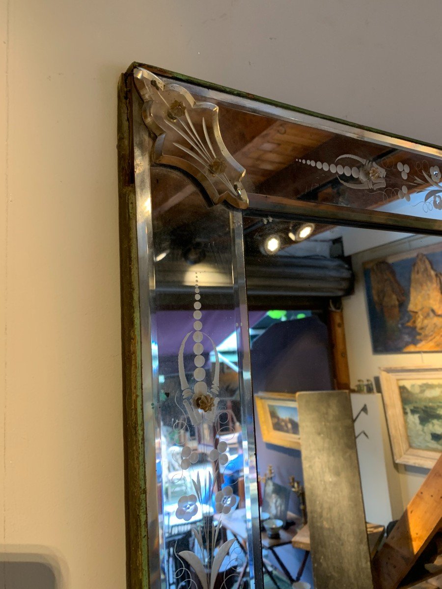 Large Venice Or Venetian Mirror - Napoleon III Period - Late 19th Century-photo-2