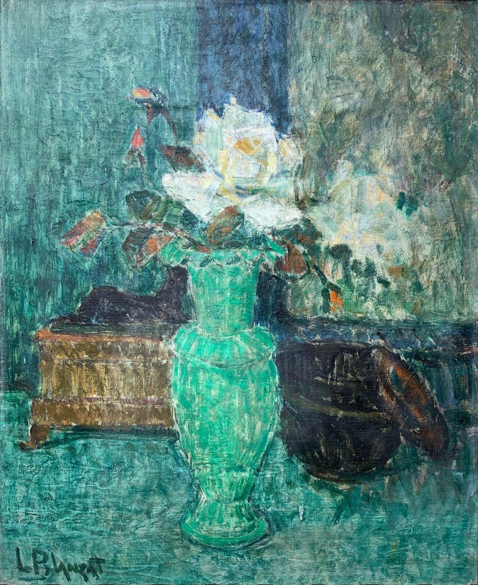Oil On Canvas - 1950s - Still Life With Bouquet - Signed