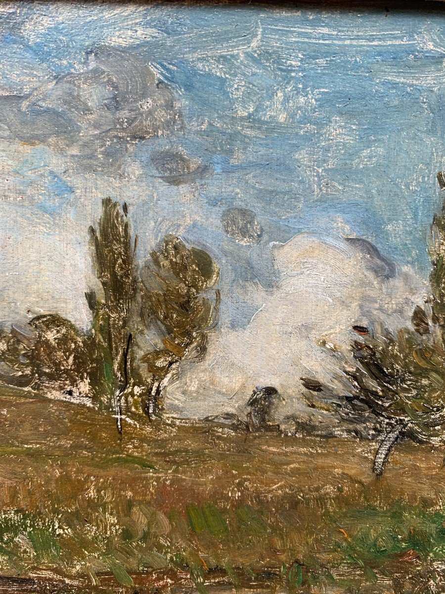 Antoine Guillemet (1843-1918) - Paysage Impressionniste - Ecole De Barbizon-photo-4