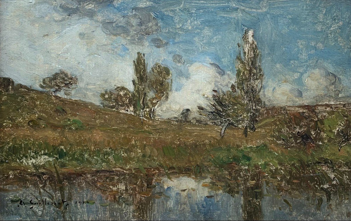 Antoine Guillemet (1843-1918) - Paysage Impressionniste - Ecole De Barbizon