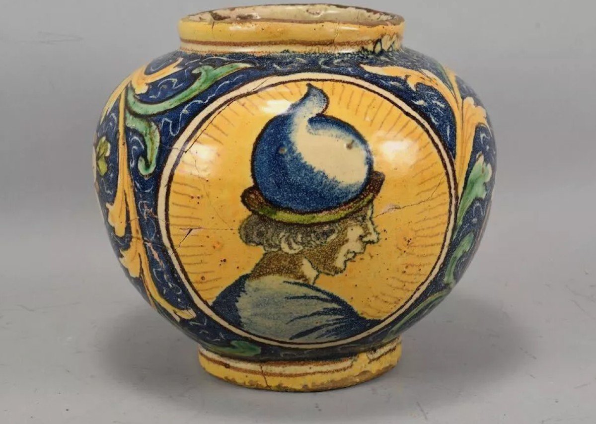 Ball Vase - Italian Majolica - Venice - 16th Century - Maiolica-photo-2