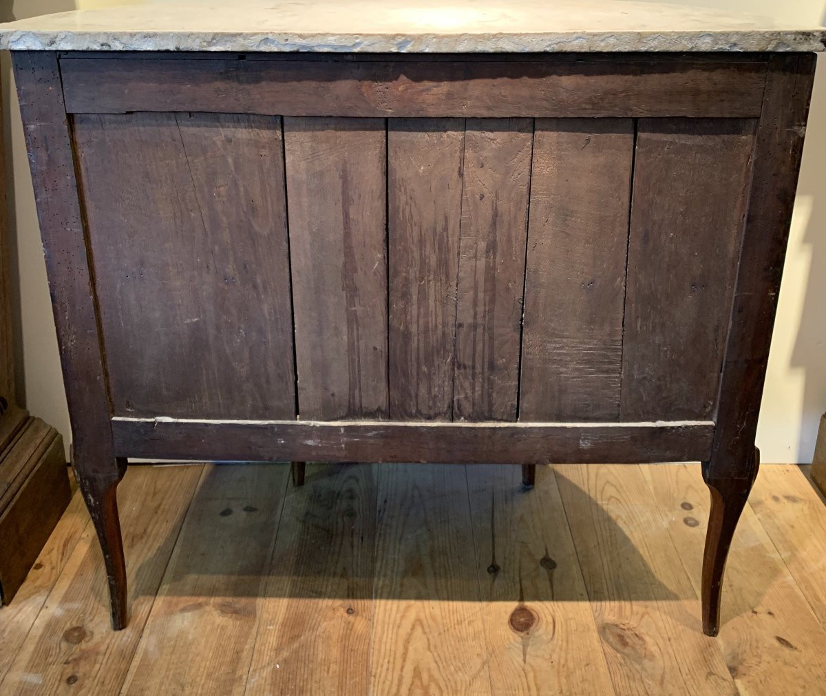 Transitional Louis XV XVI Period Chest Of Drawers - Marquetry - Allegory Of Music - 18th -photo-7