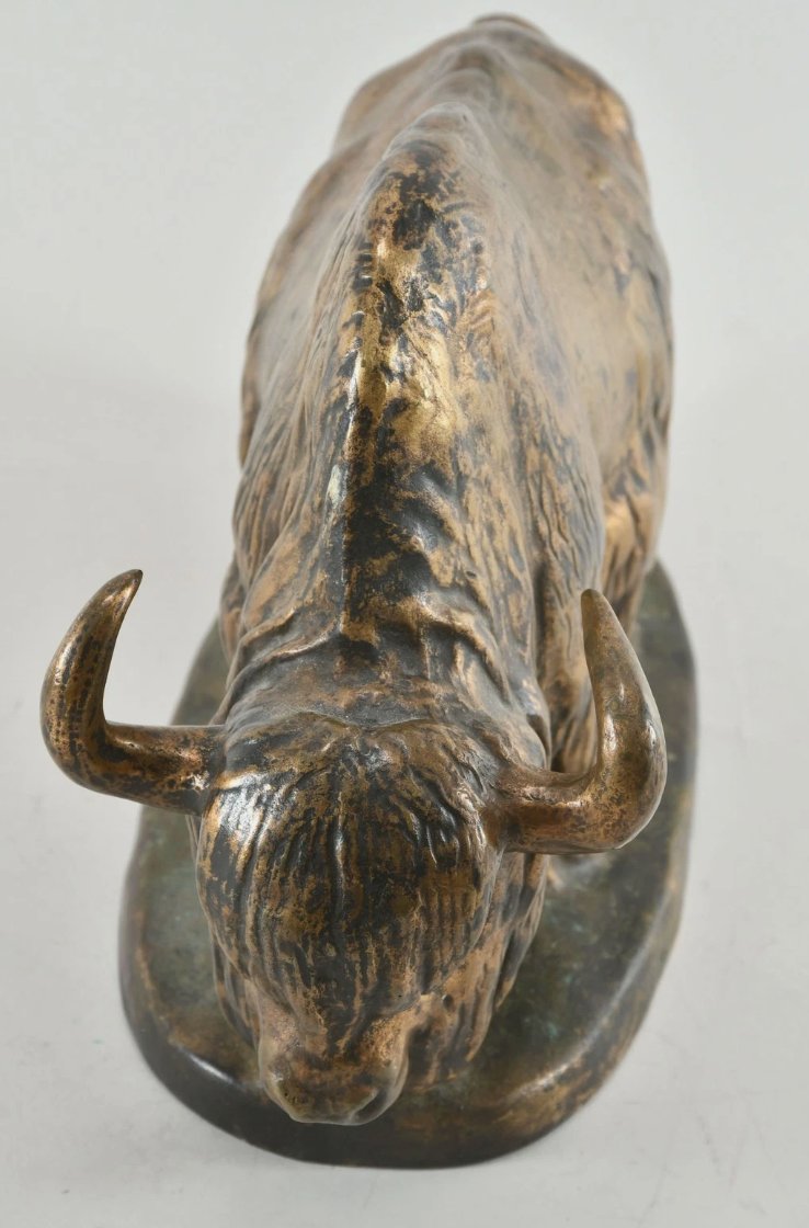 Epreuve en bronze - Bison ou yack - Début XXème - Animalier-photo-2