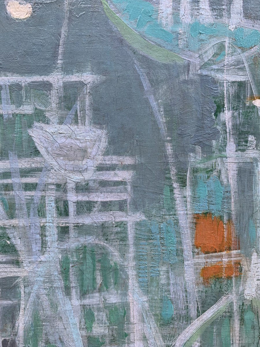 Paul Charlot (1906-1985) - Printemps parisien - Huile sur toile datée 1959-photo-3